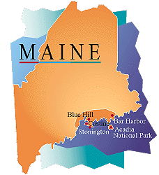 Maine outline map